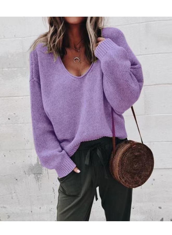 Loquat Women's Autumn/Winter V-neck Casual Fashion Sweater 
