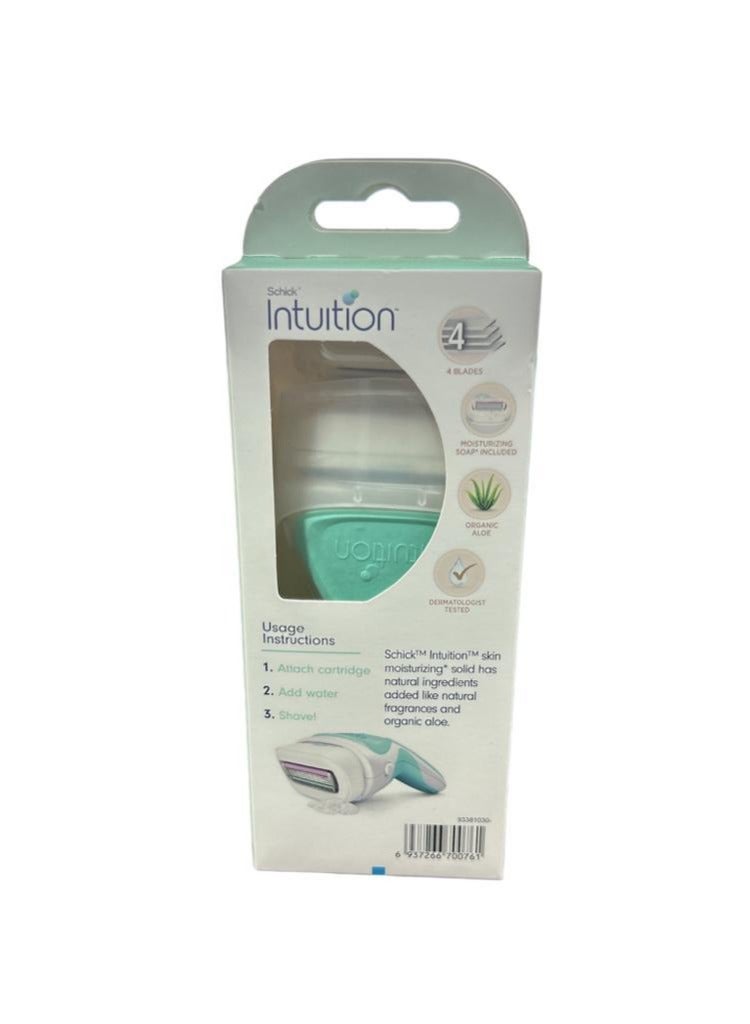 شيك ماكينة حلاقة إنتويشن للعناية بالبشرة الحساسة مع مجموعة شفرات أخضر 10جرام - Image 2