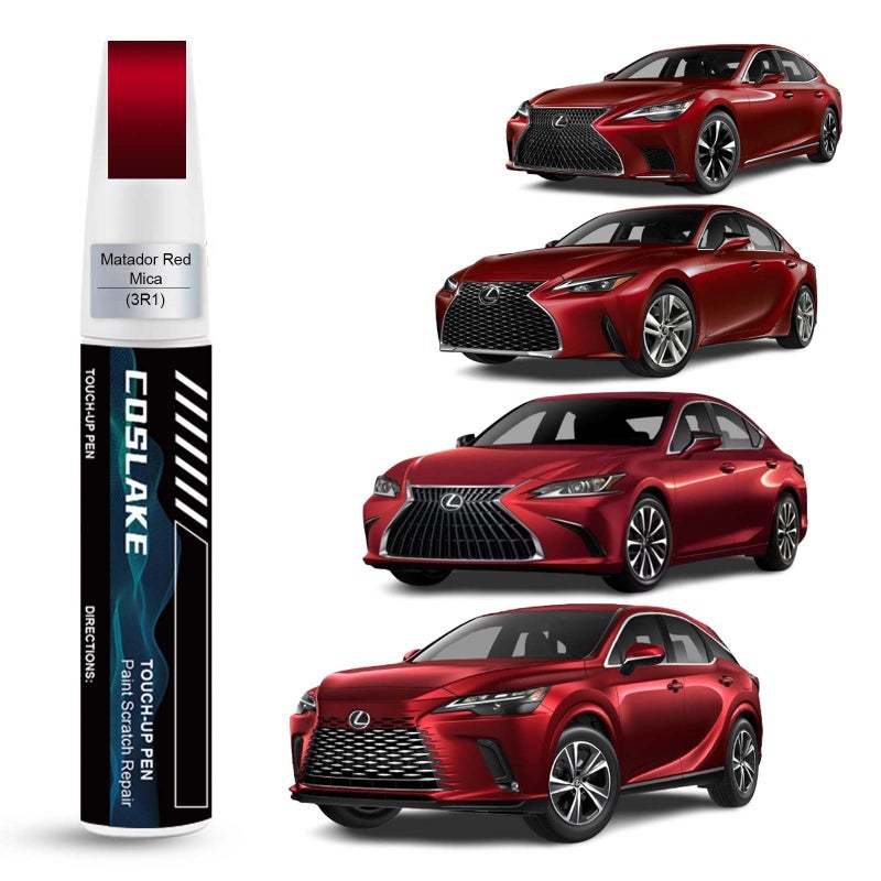 COSLAKE Car Touch Up PaintMatador Red Mica3R1 for Lexus Car Paint Scratch Repair Kit Quick Easy Solution to Repair 2 in 1 Scratch Remover Pen with ColorMatched
