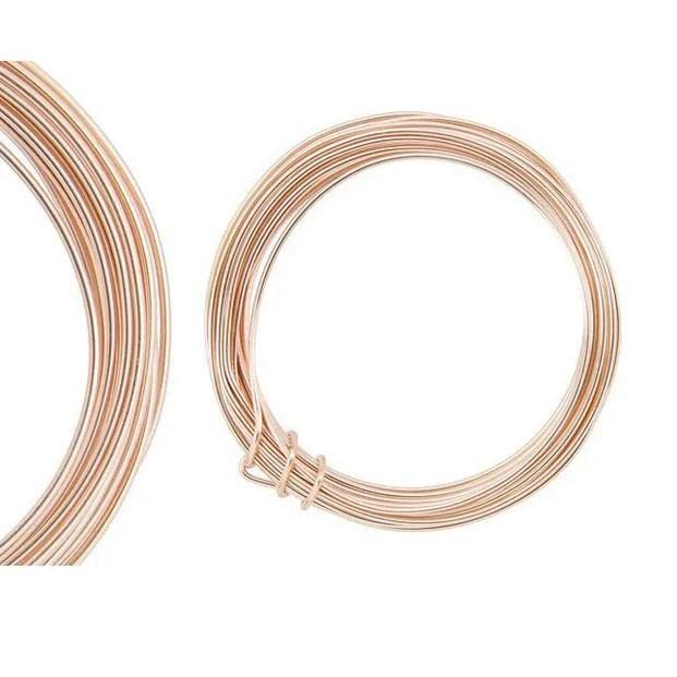 Copper Plated Brass Wire 16 Gauge Jewelry Findings Beading Wire Package Of 1 Roll Size 16 Gauge  - Image 3