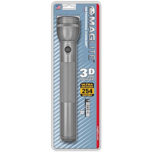 Maglite Heavy-Duty Incandescent 3-Cell D Flashlight, Gray - Image 3