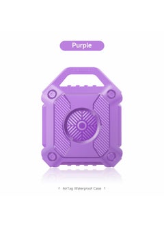 Armor Anti-lost Locator AirTag For Apple Anti-lost Device Airtags Tracker Waterproof Soft Protective Case-Color:Armor Anti-lost Device [Purple]]-Applicable Model:AirTag