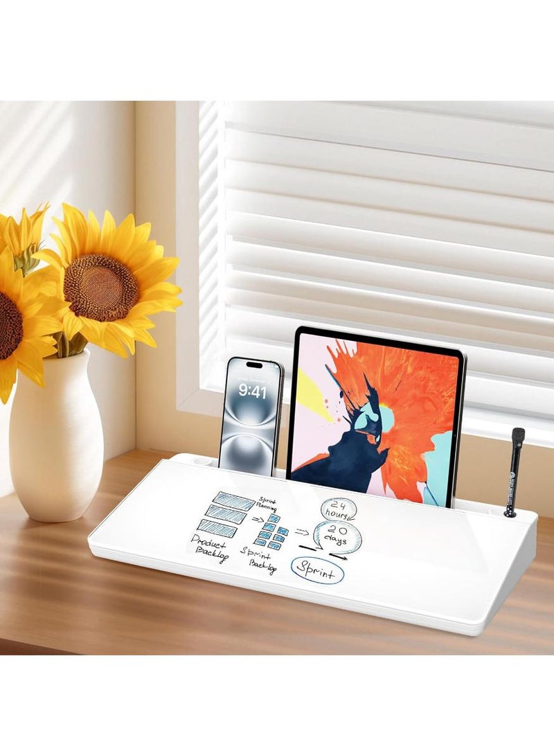 Generic Desktop Glass Whiteboard Dry-Erase-Board - To Do List Memo White Board, Desk Organizers with Accessories for Office, Home, School Supplies  - Image 3