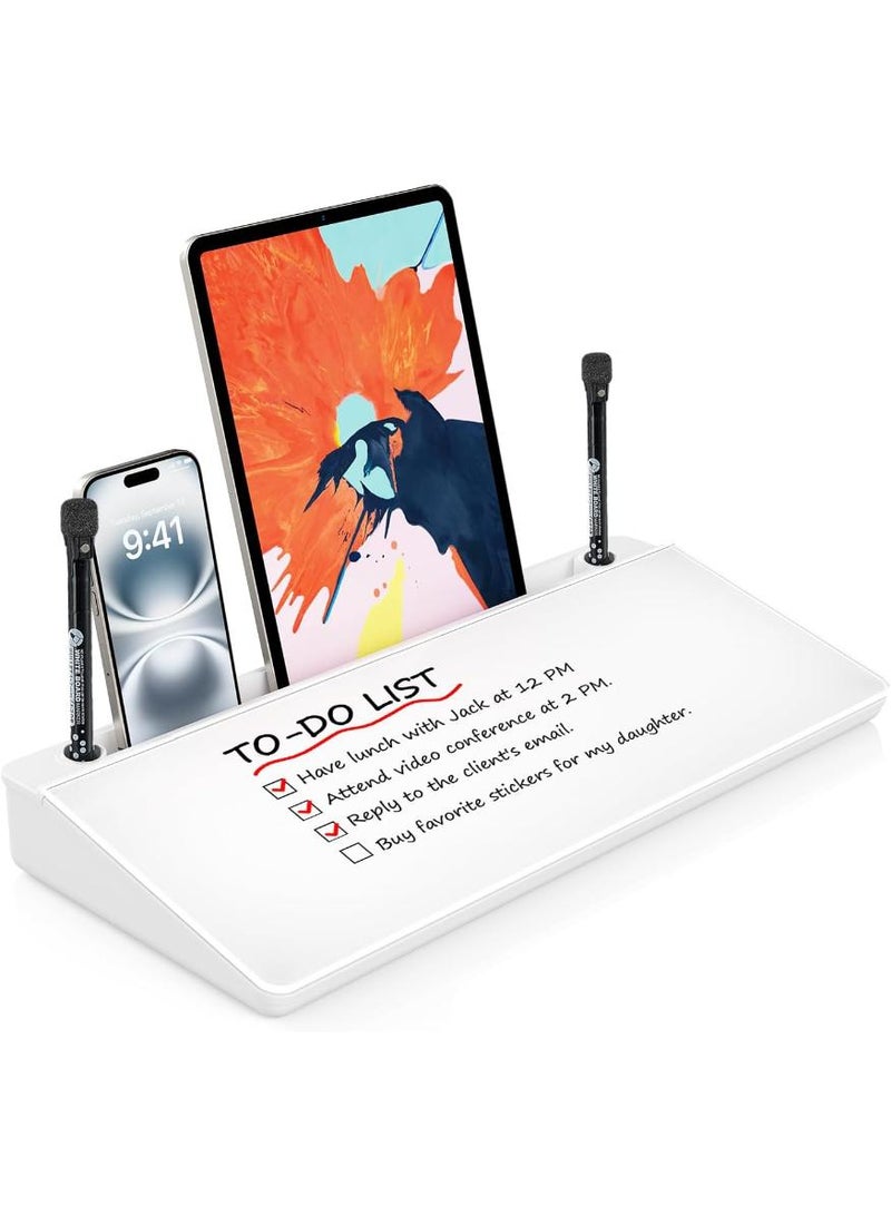 Generic Desktop Glass Whiteboard Dry-Erase-Board - To Do List Memo White Board, Desk Organizers with Accessories for Office, Home, School Supplies  - Image 1