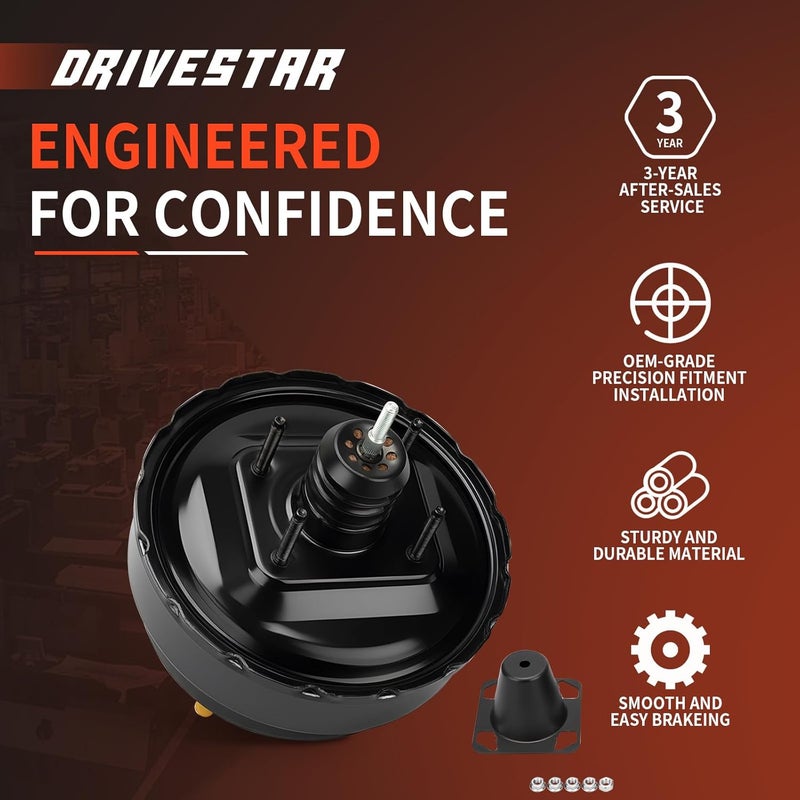 DRIVESTAR درايفستار 53-2510 معزز فرامل كهربائي بالفراغ لسيارات أكورا إنتغرا، هوندا أكورد، سيفيك، سيفيك ديل سول، وبريلود - Image 3
