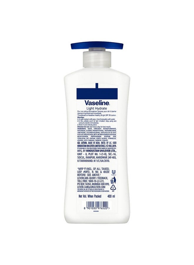 Vaseline Light Hydrate Serum In Lotion, 400 ml | Superlight & Non-Sticky Body Lotion for Hydration Boost - Image 2