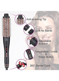 Beauenty Curling Wand Set  5-IN-1 Hair Curler Iron Professional Curling Wand Set Instant Heat Up Hair Curler with 5 Interchangeable Ceramic Barrels (9-32mm) with Heat Protective Glove & 2 Clips (D)  - Image 5