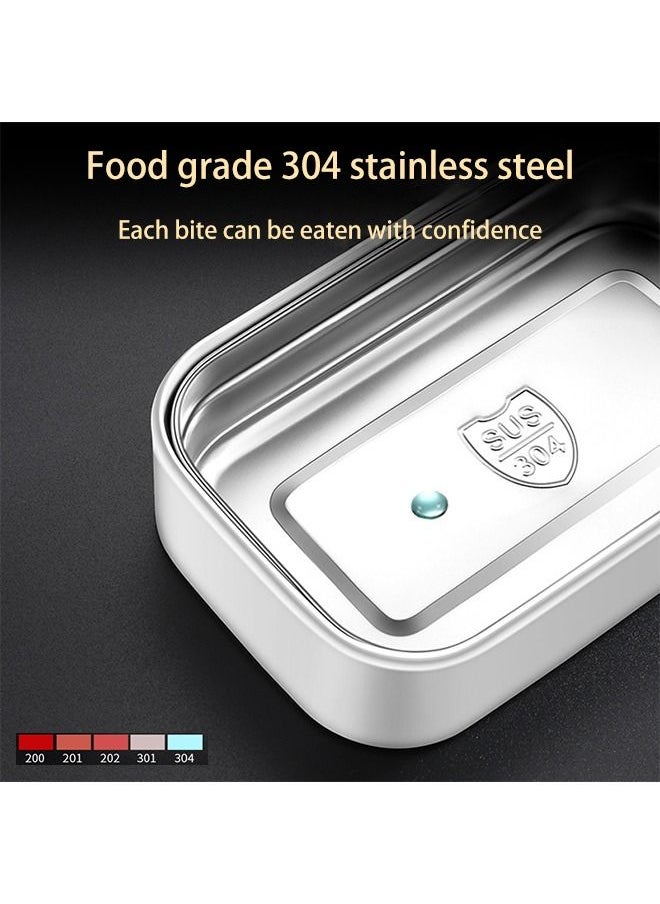 Arabest - Tableware Bento Box, Microwave Oven Heating, Heat Preservation, Double-layer Plastic Lunch Box, Food Grade Portable Student Lunch Box Multicolour ABS ‎21.5 x 11.5 x 10.5 cm - Image 1