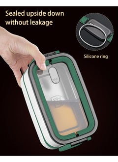 Arabest Tableware Bento Box, Microwave Oven Heating, Heat Preservation, Double-layer Plastic Lunch Box, Food Grade Portable Student Lunch Box Multicolour ABS ‎21.5 x 11.5 x 10.5 cm  - Image 4