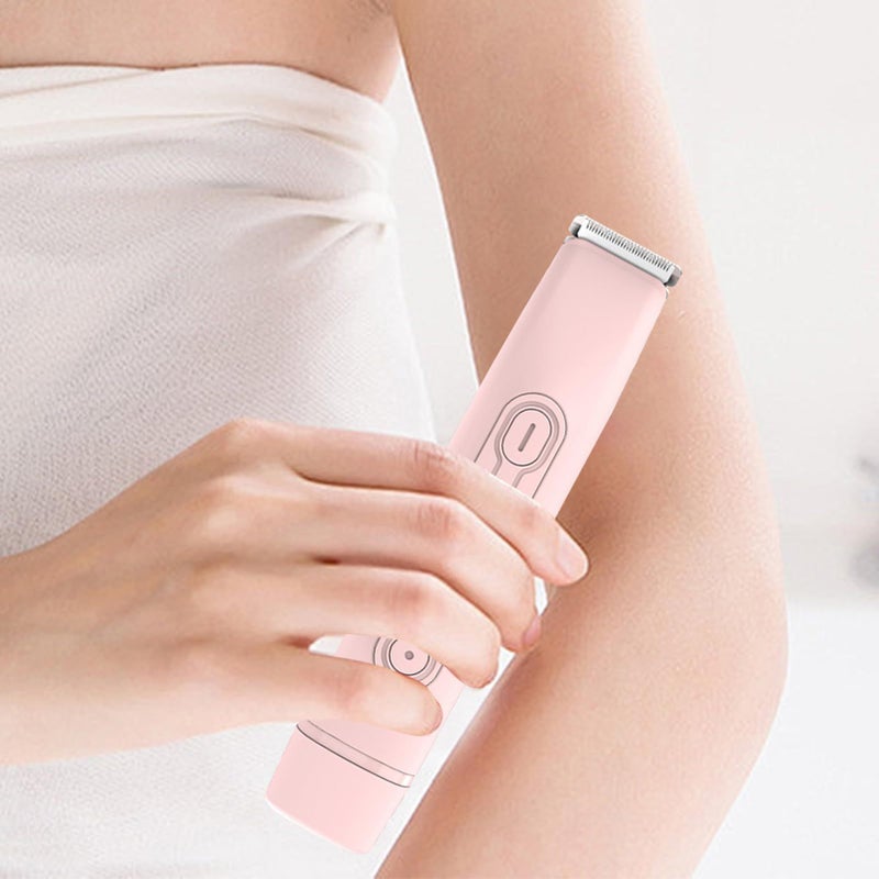 Women Waterproof Bikini Trimmer Rechargeable Double Head Hair Removal Device for Pubic Area Underarms Legs Arms - Image 4
