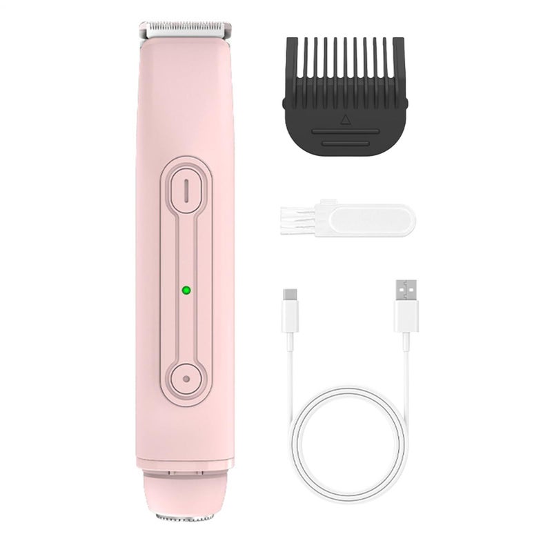 Women Waterproof Bikini Trimmer Rechargeable Double Head Hair Removal Device for Pubic Area Underarms Legs Arms - Image 2