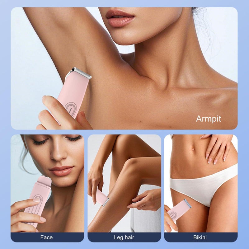 Women Waterproof Bikini Trimmer Rechargeable Double Head Hair Removal Device for Pubic Area Underarms Legs Arms - Image 5