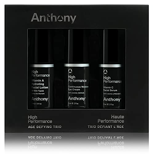 Anthony High-Performance Trio Kit â€“ Eye Cream (0.5 Fl Oz), Vitamin C Facial Serum (0.5 Fl Oz), and Vitamin A Hydrating Facial Lotion (0.5 Fl Oz) â€“ Anti-Aging Skincare for All Skin Types - Image 1