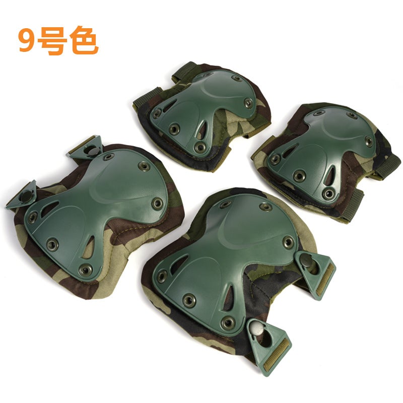 Generic Tactical Knee Elbow Pads 4PC Set Jungle Camouflage
