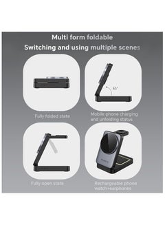 General Foldable 3 in 1 Wireless Charger for iPhone,15W MagSafe Charger Stand for iPhone Foldable Travel Wireless Charger Compatible with iPhone16-12 Apple Watch Airpods Pro  - Image 5