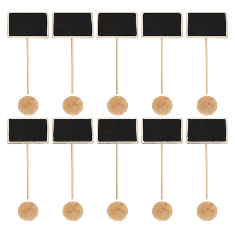 10pcs Mini Chalkboard Signs Chalk Blackboard Board Place Cards Desktop Vase Decorations - Image 1