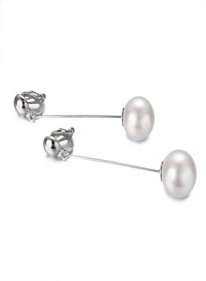 Yoursfs Ivory Pearl Clip On Earrings Dangle for Women Faux White Pearl Dangle Earrings Non Pierced Earrings Fashion Jewelry - Image 3
