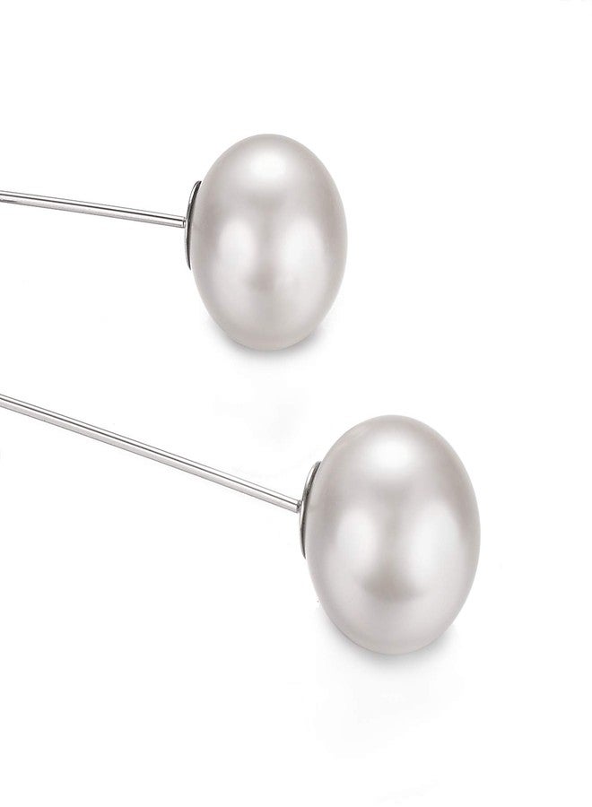 Yoursfs Ivory Pearl Clip On Earrings Dangle for Women Faux White Pearl Dangle Earrings Non Pierced Earrings Fashion Jewelry - Image 4