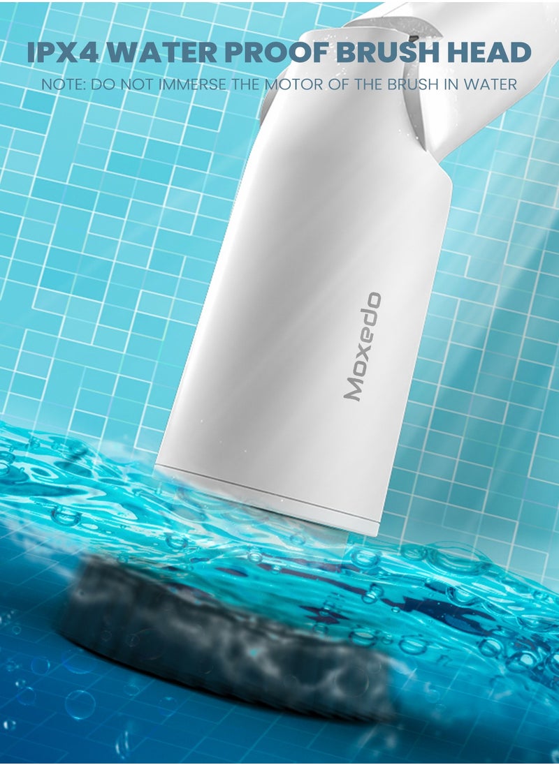 Moxedo - Moxedo 8 in 1 Electric Cleaning Brush Cordless Handheld Spin Scrubber  Detachable Telescopic Handle with 8 Replaceable Brush Heads for Bathtub, Wall, Tile, Toilet, Window and Sink - Image 1