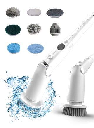 Moxedo 8 in 1 Electric Cleaning Brush Cordless Handheld Spin Scrubber  Detachable Telescopic Handle with 8 Replaceable Brush Heads for Bathtub, Wall, Tile, Toilet, Window and Sink - pzsku/Z3B5E9B2601D806850AECZ/45/1746697458/893656d3-dc57-4009-a657-26814a31236a