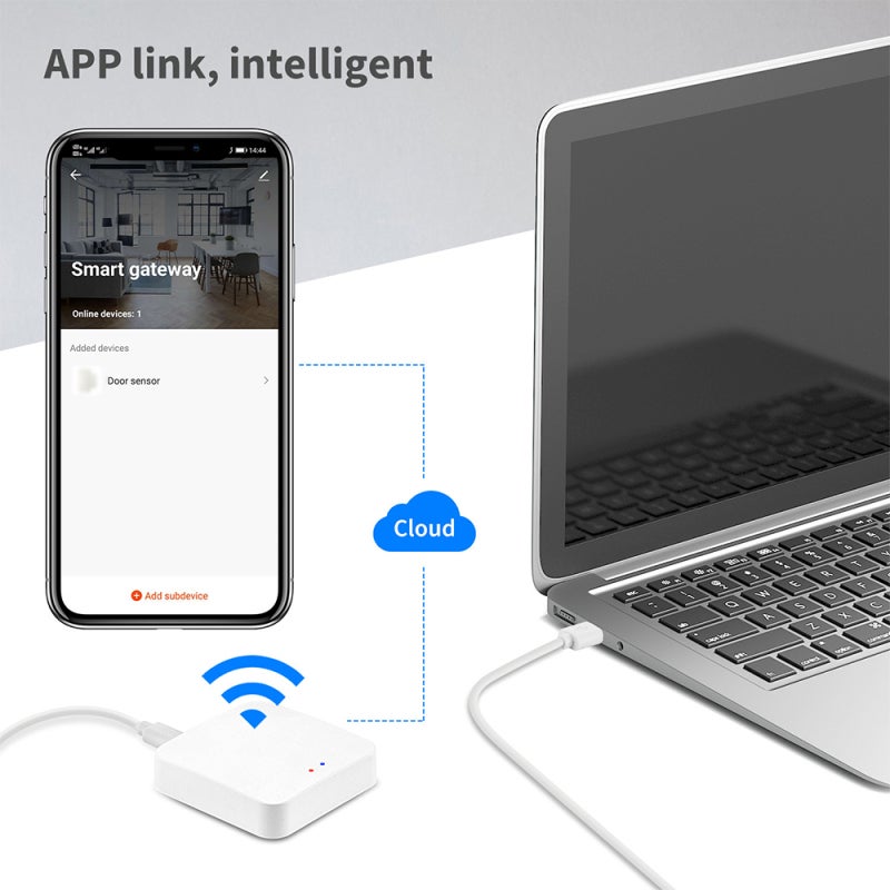 بوابة ذكية Zigbee 3.0 هب جهاز تحكم عن بعد لاسلكي مع دعم تطبيق التحكم متوافق مع واي فاي 2.4 جيجاهرتز وبلوتوث 5.0 ومنتجات ZigBee 3.0 الذكية - Image 4