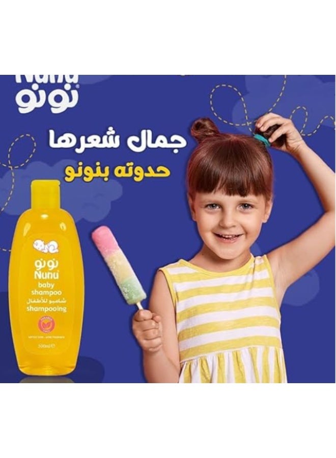 نونو شامبو نونو (Nunu) للأطفال الأصلي - تركيبة "لا دموع بعد اليوم" - خالي من البارابين - عبوة 100 مل مثالية للسفر والشنطة - Image 2