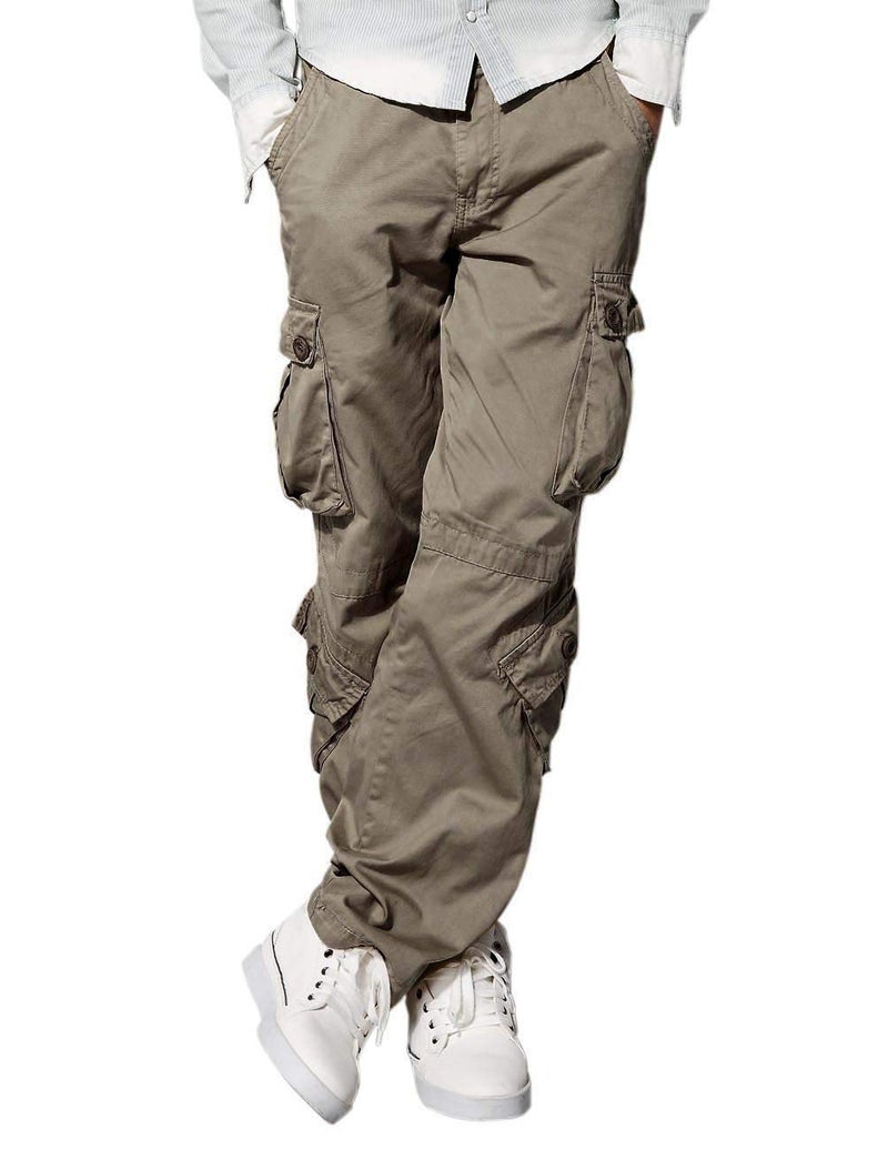 Match Mens Wild Cargo Pants 3357 Light Coffee 30