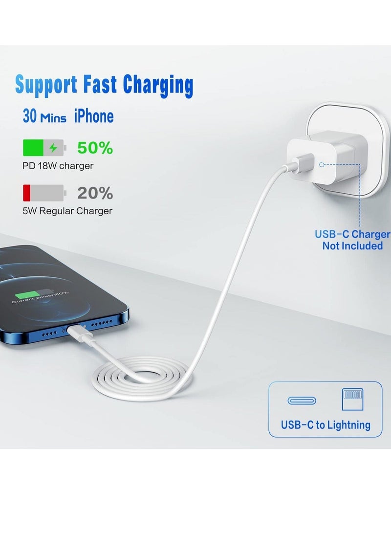 HuHa - USB C to Lightning Cable 2PACK 2M Fast Charger Cable, iPhone Charger Cord Compatible with iPhone 14/13/12/11 Pro Max/XS MAX/XR/XS/X/8/7/Plus - Image 1
