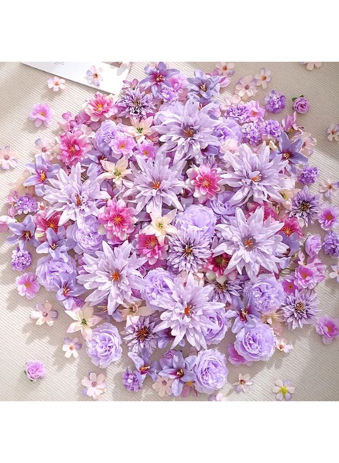 20pcs White Artificial Flowers with Foliage for Wedding Home Centerpiece Decor - Image 5