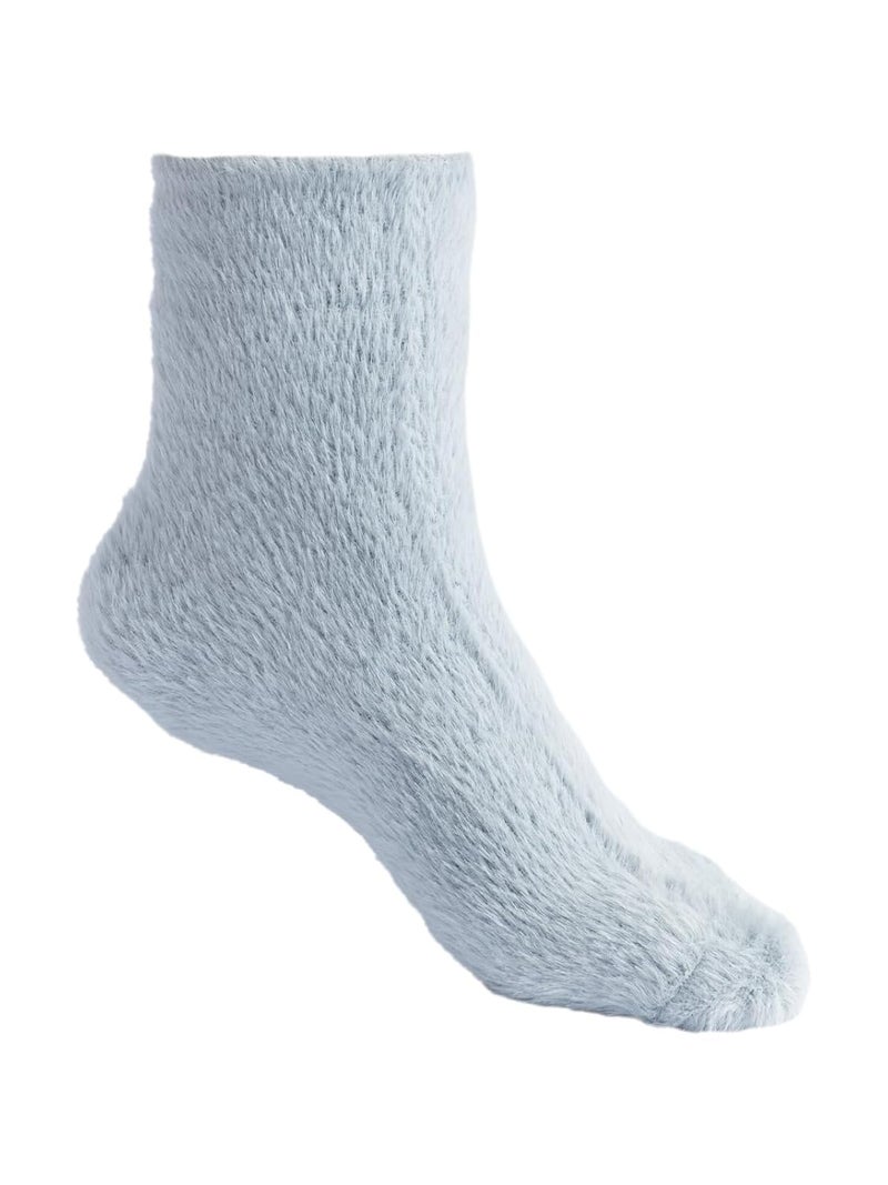 Texton جوارب أطفال من الفرو الصناعي نايلون سميك تيري ميكروفايبر صوفية شتوية - دافئة، ناعمة، مريحة، قوام فخم، تناسب مرنة، تصميم متعدد الألوان، عبوة من 5 - Image 3