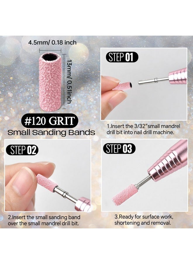 Sanding Bands For Nail Drill With 3.1Mm Mandrel Bit Set, 120 Medium Grit Small Nail Files Sanding Band For Acrylic Nails Gel Manicure And Pedicure 50 Pcs, Pink - pzsku/Z3B5EF05C2637008CFAEEZ/45/_/1730892924/a74eaf8b-e149-4db2-a7de-78fcd1d8667a