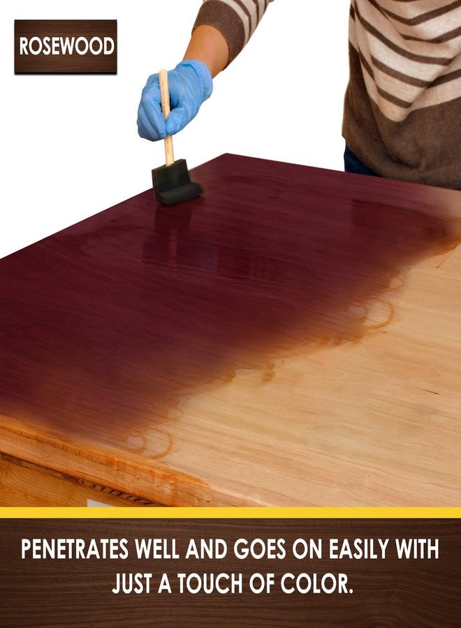 DWIL Water Based Wood Stain - Multiple Finishes, Fast Drying, Indoor and Outdoor Furniture, Wood Paneling, Cabinets and More, Low Odor ＆ Non-Toxic (8.5oz Rosewood) - Image 2