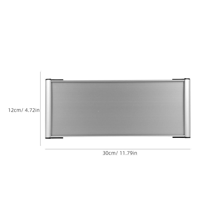 Double Sided Aluminum Alloy Office Door Sign 12x28cm Blank Name Plate - Image 3