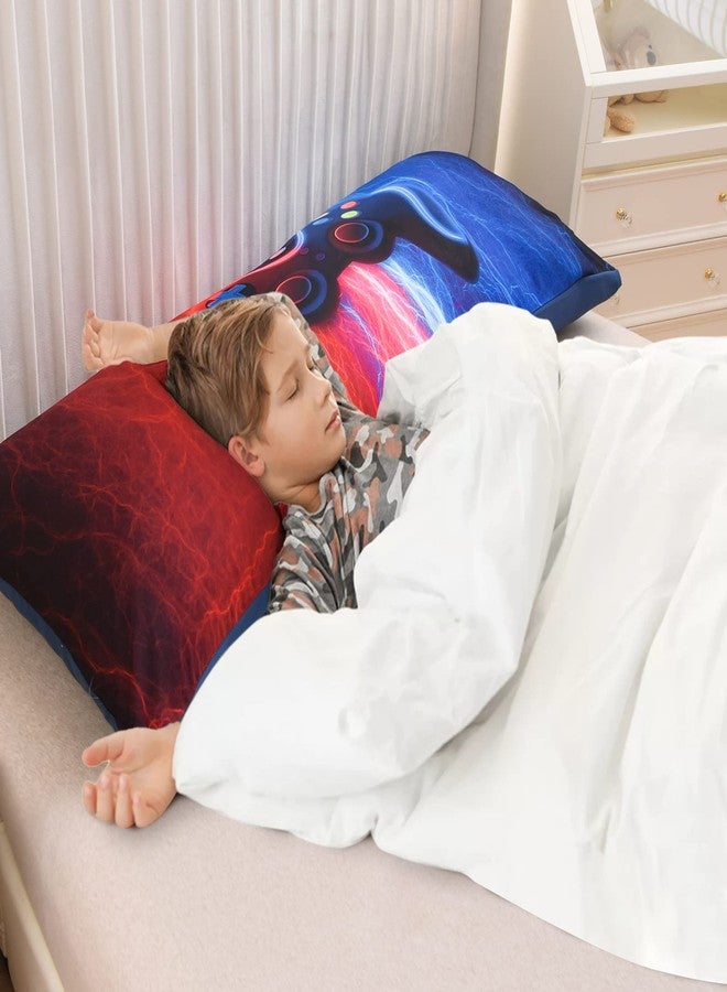 Meeting Story Game Gaming Body Pillow Cover Gamer Bedding Pillowcase with Envelope Closure for Boys Kids Adults (Red-Blue) - Image 2