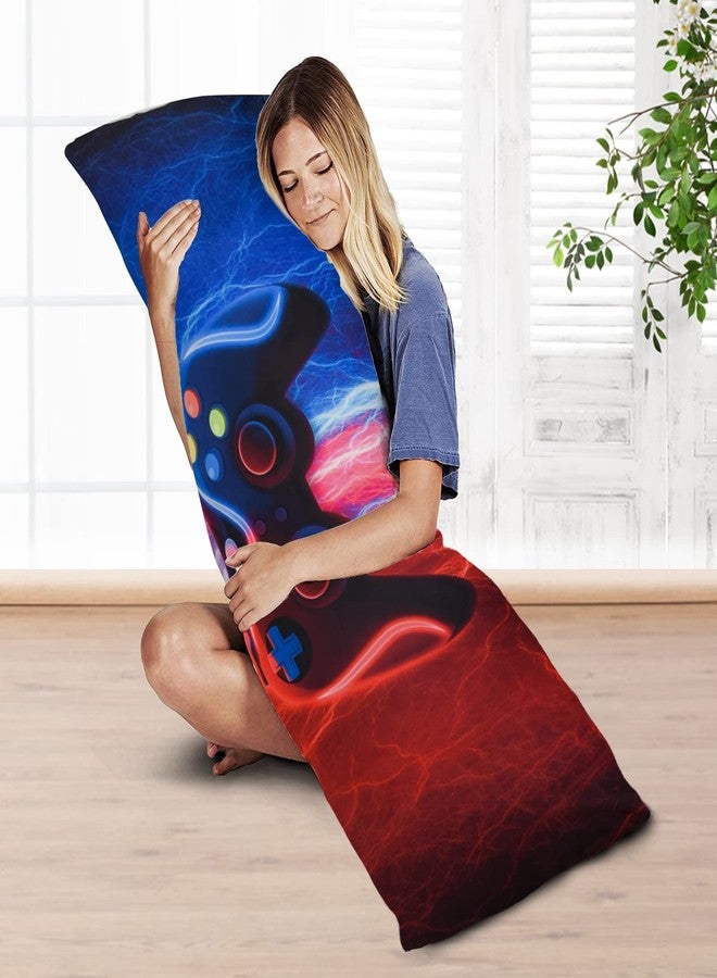 Meeting Story Game Gaming Body Pillow Cover Gamer Bedding Pillowcase with Envelope Closure for Boys Kids Adults (Red-Blue) - Image 3