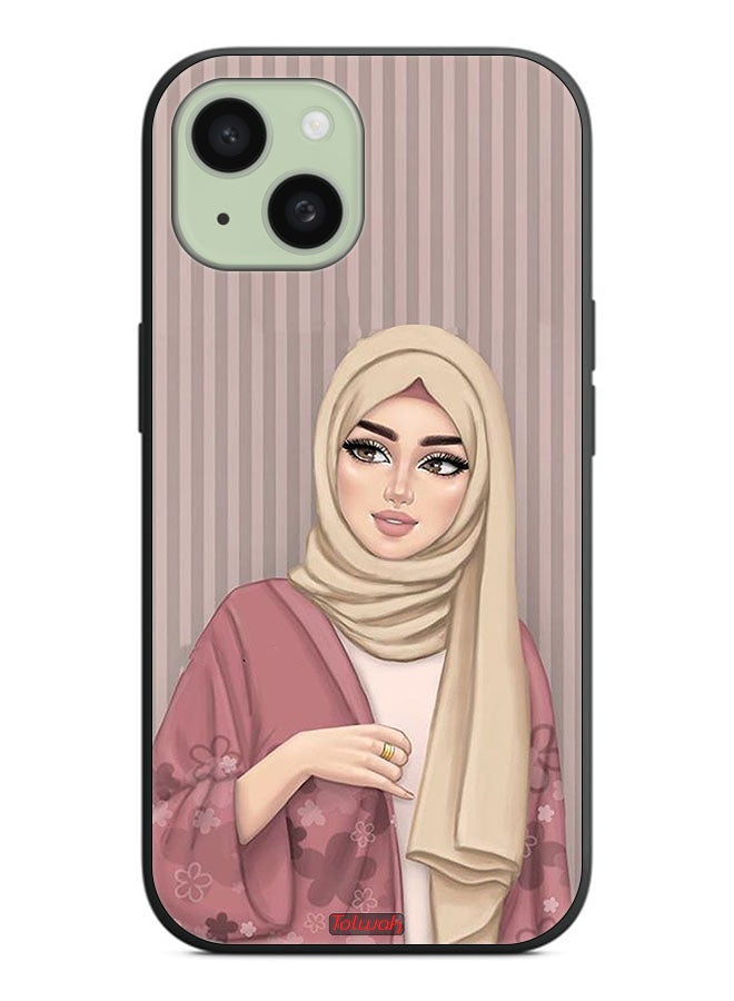 Tolwak Apple iPhone 15 Protective Case Cover Hijab Girl Art - Image 2