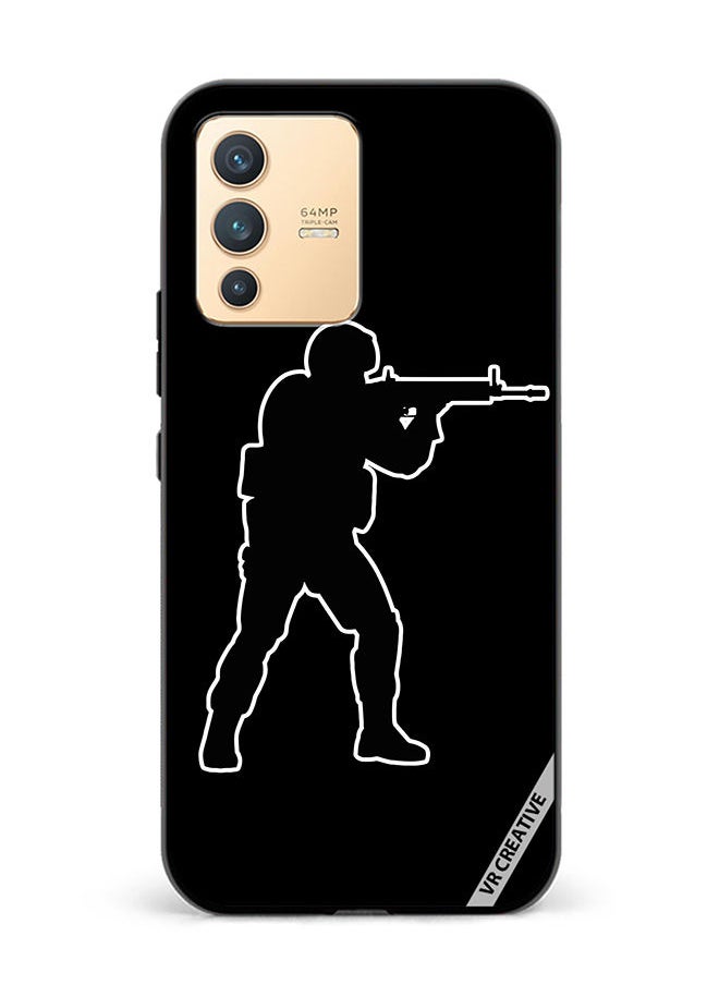 VR CREATIVE - Protective Case Cover For Vivo V23 5G Black Cs Go Design Multicolour - Image 1