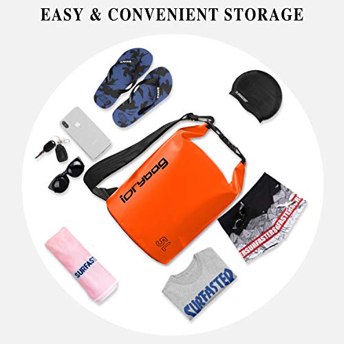 IDRYBAG Dry Bag for Kayaking Waterproof 2L/5L/10L/15L/20L, Small Dry Sack Waterproof Bag for Boating - Image 4