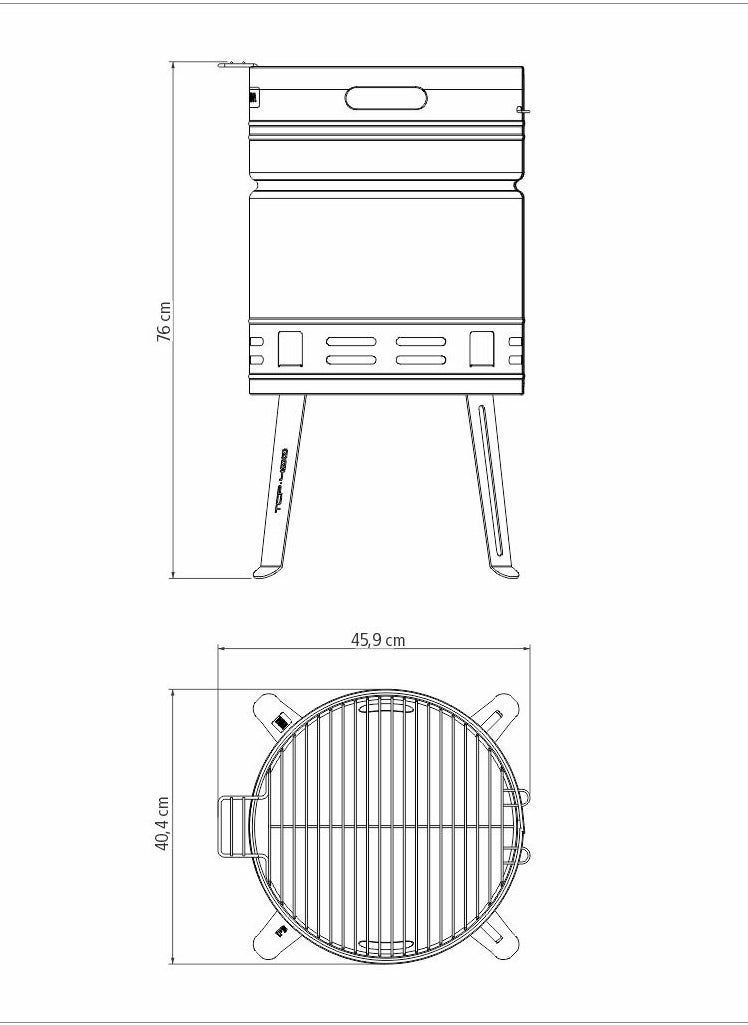 Since 1911,Made in Brazil- TCP-400L Stainless Steel Charcoal Grill with Enameled Steel Charcoal Tray - pzsku/Z3B5F1608F09ECEE3C383Z/45/_/1696252545/c07a673d-107a-4d48-bb98-a0d288320d5c