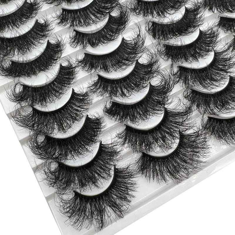 TIKILEY 20 Pairs Wispy Mink Eyelashes 20 MM 3D Mink Lashes Fluffy Natural Look, Reusable Wholesale Dramatic Long 20MM Eye Lashes Pack - Image 4