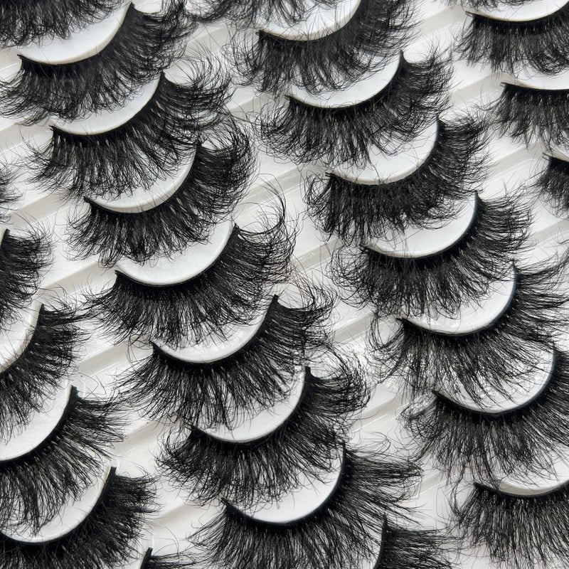 TIKILEY 20 Pairs Wispy Mink Eyelashes 20 MM 3D Mink Lashes Fluffy Natural Look, Reusable Wholesale Dramatic Long 20MM Eye Lashes Pack - Image 5