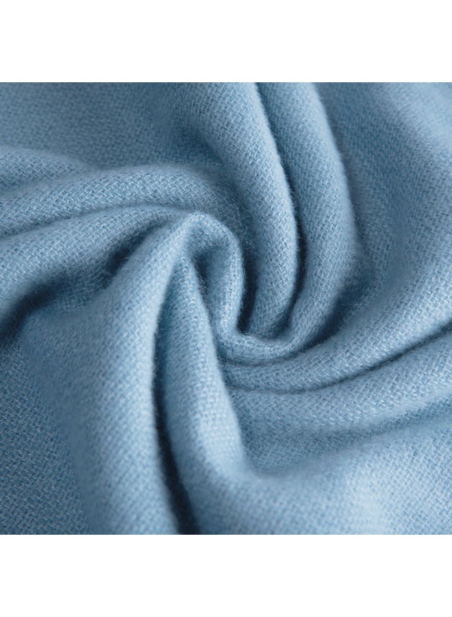 Women Pashmina Scarf Winter Shawl Wrap Solid Color Blanket Scarves - Image 5