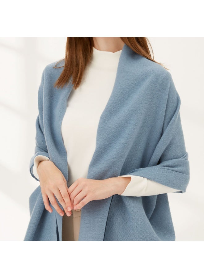 Women Pashmina Scarf Winter Shawl Wrap Solid Color Blanket Scarves - Image 2