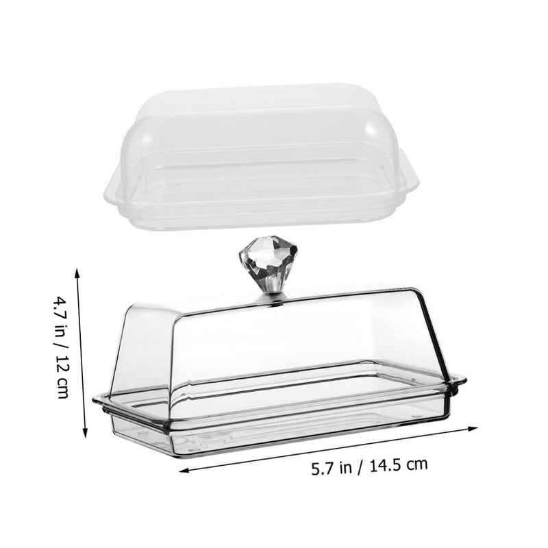 2 Pack Butter Dish Set with Lid Medium Size for Refrigerator and Dining Table - Image 3