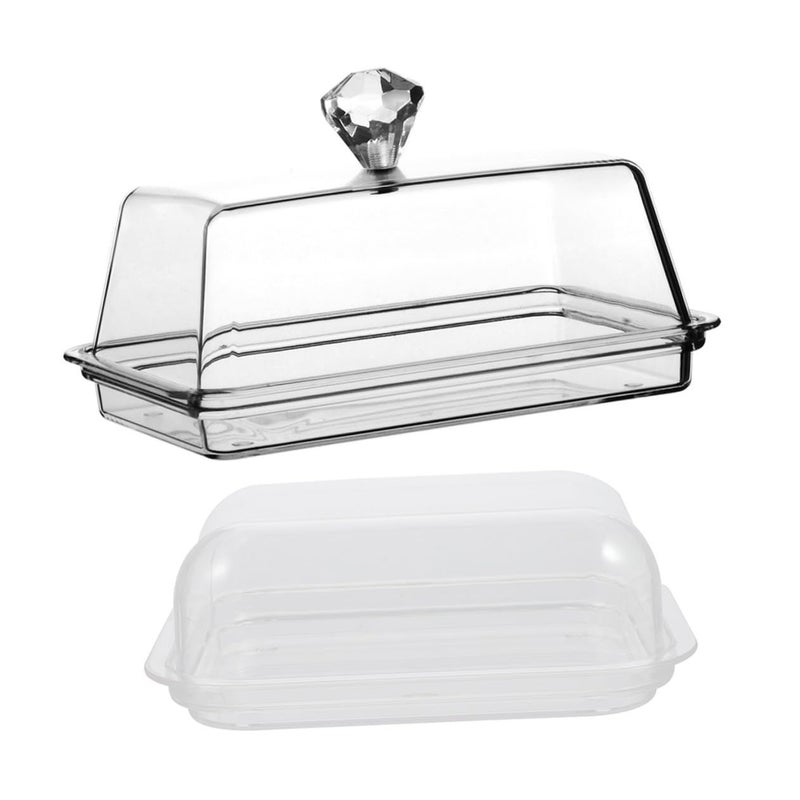 2 Pack Butter Dish Set with Lid Medium Size for Refrigerator and Dining Table - Image 2