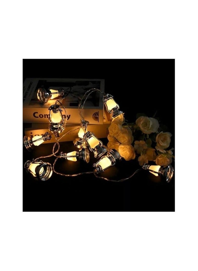 زينة رمضان سلك اضاءة لون فضي - Image 2