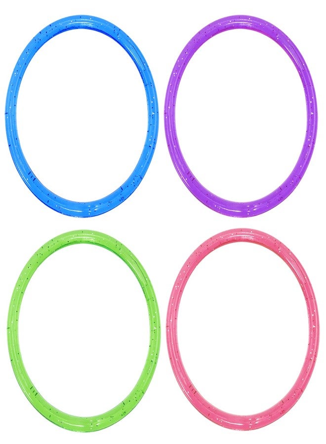 PENTA ANGEL Glitter Bangle Bracelets 8Pcs Retro Neon 80s 90s Costume Party Wrist Band Play Bracelets Plastic Ring for Women Men… - Image 1