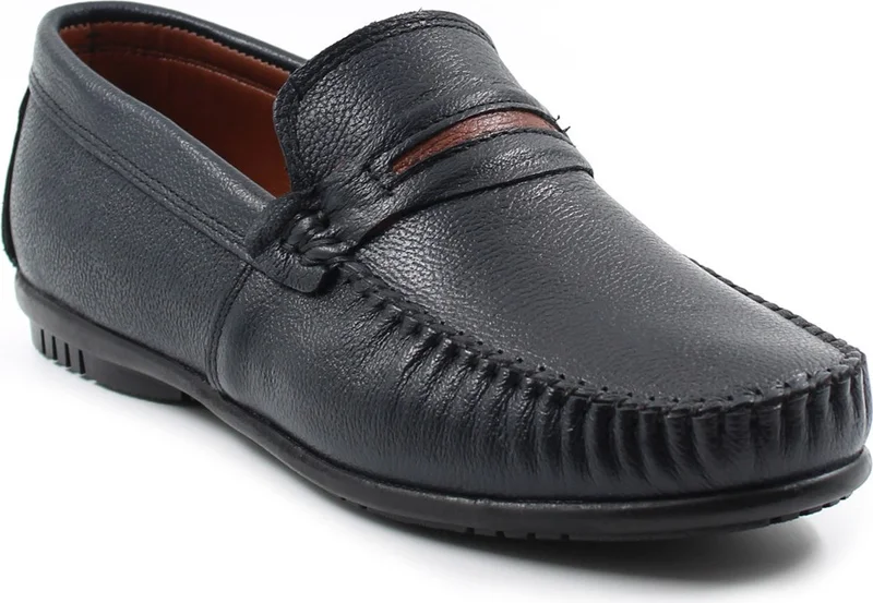 فاست ستيب Genuine Leather Navy Blue Men's Casual Shoes 585ma203