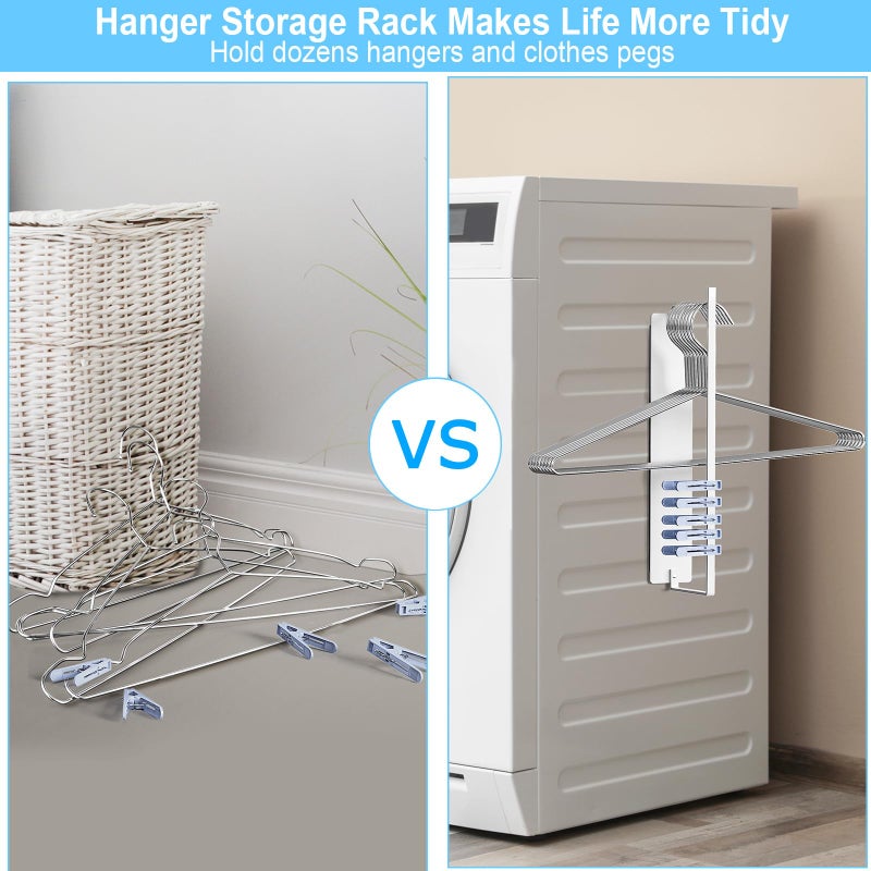 Seropy Hanger Organizer Magnetic Hanger Holder for Washing Machine Laundry Room Organization,Clothes Hangers Stacker Coat Hanger Stacker Stand Rack for Adult Kids Velvet Pants Hangers Storage - Image 5
