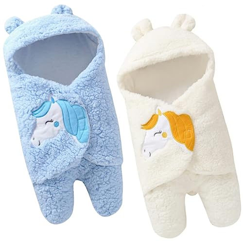 BRANDONN Baby Blanket Newborn Gift Pack of Swaddle Wrapper, 0-9 Months, Length 68 cm x Width 68 cm - Image 1